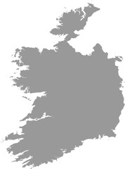 Fototapeta premium Grey Ireland Map