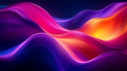 Fototapeta premium Abstract Background with Vibrant Purple and Orange Swirling Waves