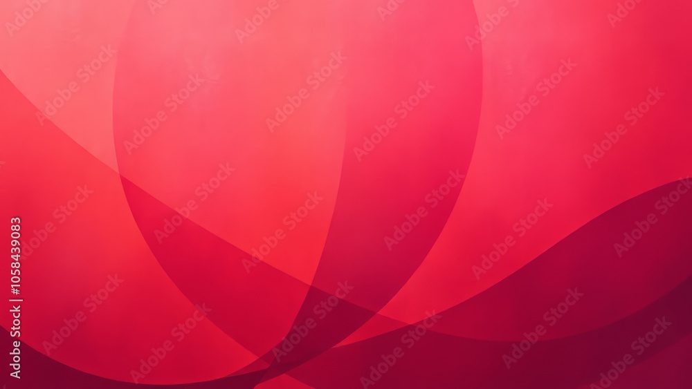 Poster Abstract red gradient with overlapping circular shapes, creating a dynamic and modern design