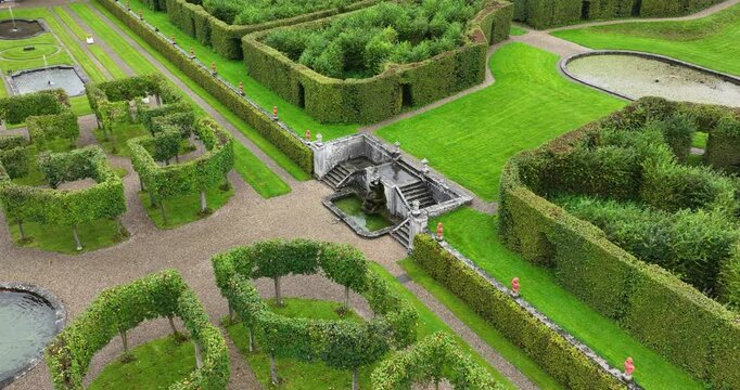 An aerial drone video on the castle of Freyr, Meuse river, between Waulsort and Dinant, Belgium.