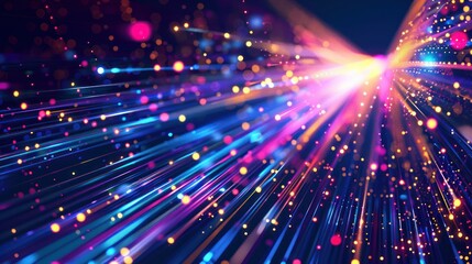 Obraz premium Abstract Digital Light Rays
