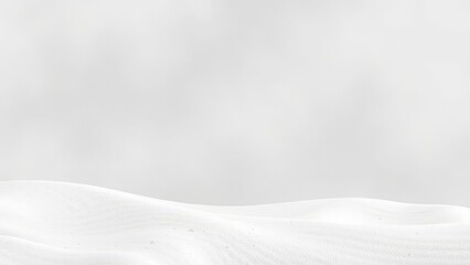 Fototapeta premium Minimalist snowy landscape with soft curves and gentle shadows