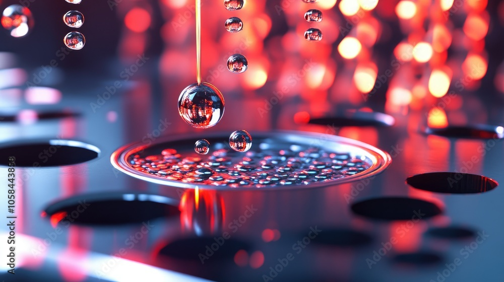 Poster a microdroplet deposition system at work, pushing the boundaries of material science and nanotechnol