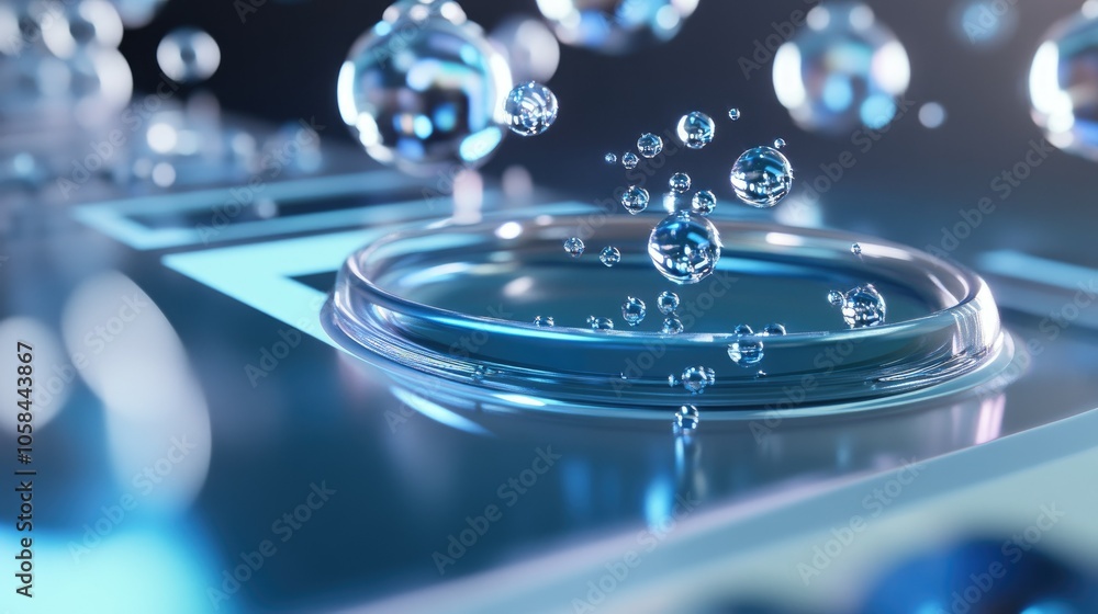 Poster a microdroplet deposition system at work, pushing the boundaries of material science and nanotechnol