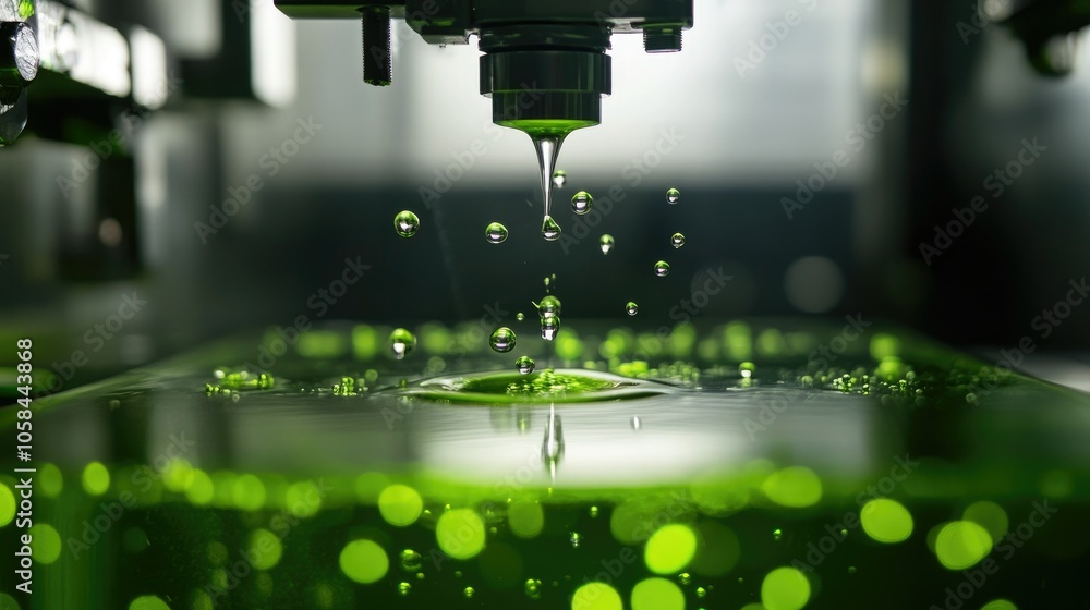 Poster a microdroplet deposition system at work, pushing the boundaries of material science and nanotechnol