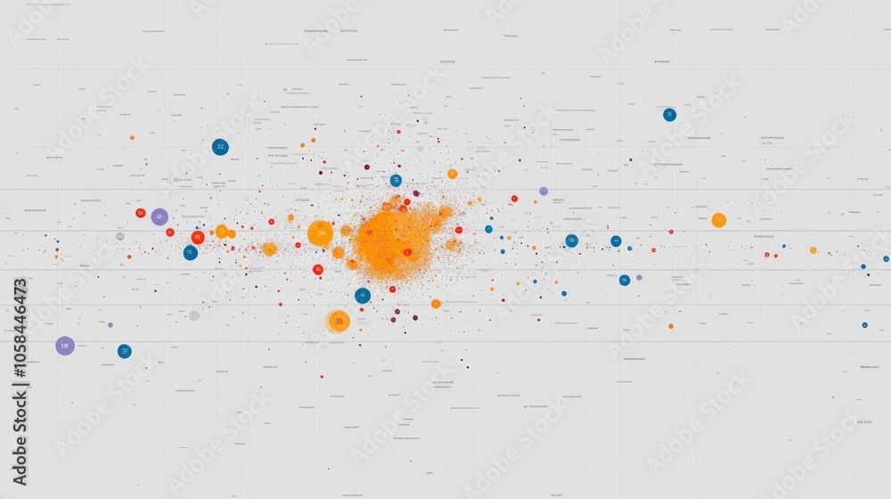 Poster colorful abstract data visualization background design