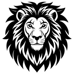 Lion head logo icon, lion face vector Illustration, on a isolated background