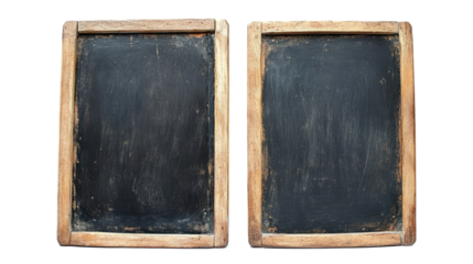 Vintage Wooden Framed Blackboards for Educational Use Isolated Generative AI
