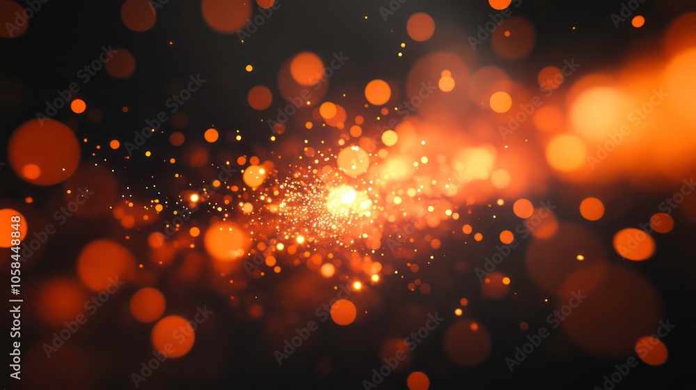 Poster A mesmerizing display of golden particles and light, creating a magical atmosphere.
