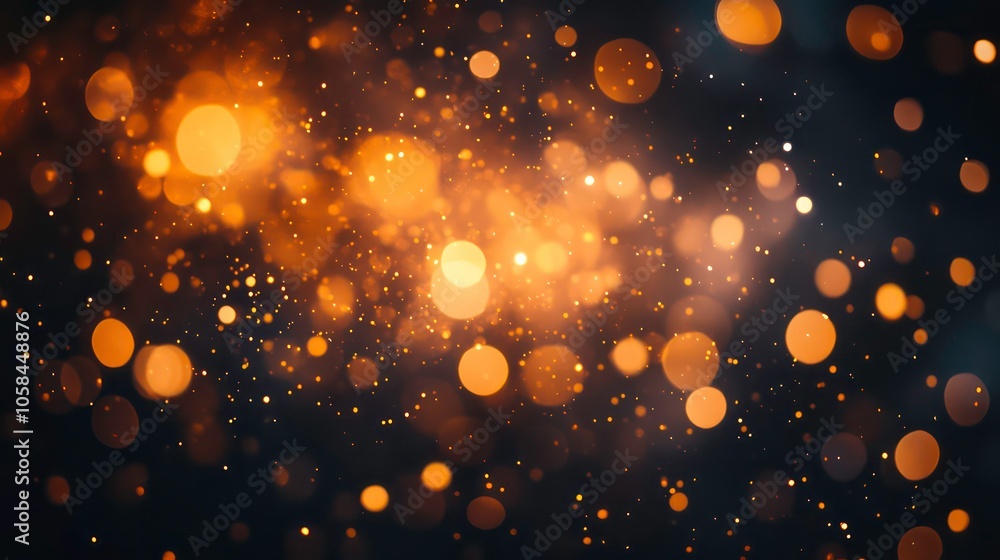 Poster A mesmerizing display of golden particles and light, creating a magical atmosphere.