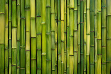 green bamboo wall texture background for design