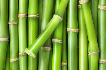 Obraz premium close up of lush green bamboo shoots background texture