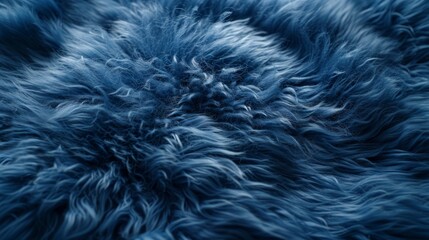 Obraz premium Close-up of a soft, blue, fluffy texture.