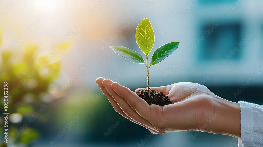 Poster nurturing our planet corporate commitments to net zero emissions through sustainable practices and i
