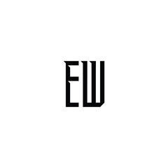 EW monogram logo design letter text name symbol monochrome logotype alphabet character simple logo