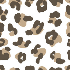 Leopard print pattern seamless background and printing or home decorate and more.