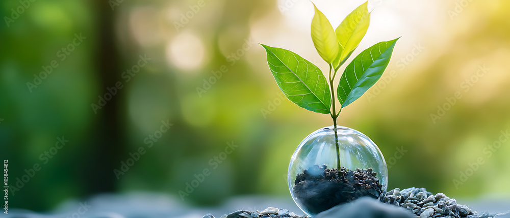 Aufkleber nurturing sustainability exploring the impact of net zero practices on nature and growth