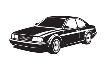 Obraz premium Car silhouette vector bundle illustration, Car silhouette vector, Car silhouette PNG