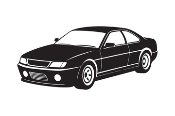 Obraz premium Car silhouette vector bundle illustration, Car silhouette vector, Car silhouette PNG