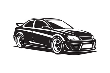 Obraz premium Car silhouette vector bundle illustration, Car silhouette vector, Car silhouette PNG