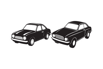 Fototapeta premium Car silhouette vector bundle illustration, Car silhouette vector, Car silhouette PNG
