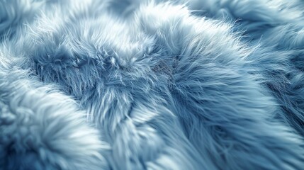 Obraz premium Close-up of soft, blue faux fur fabric with a blurred background.