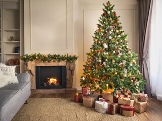 Christmas tree with gifts