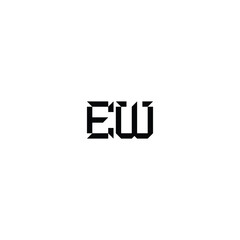 EW monogram logo design letter text name symbol monochrome logotype alphabet character simple logo