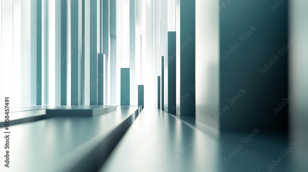 Aufkleber abstract shapes in bright modern architecture