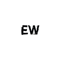 EW monogram logo design letter text name symbol monochrome logotype alphabet character simple logo