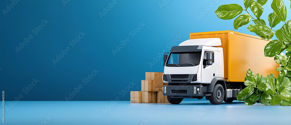 Poster sustainable logistics embracing net zero practices in transportation and delivery systems