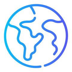 globe Line Gradient Icon