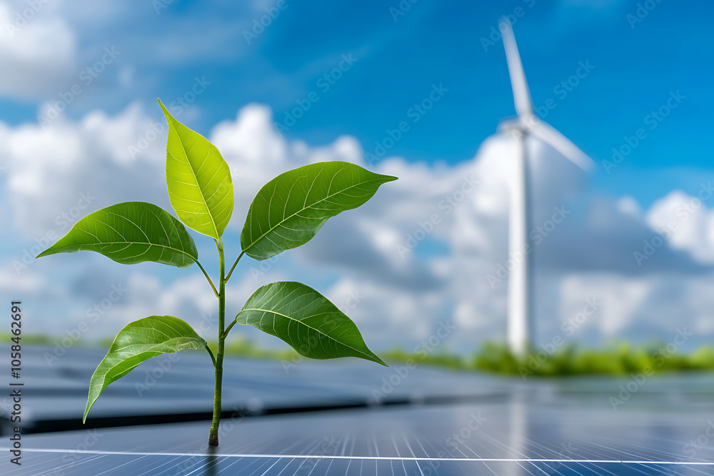 Poster exploring transition strategies for achieving net zero climate through renewable energy and sustaina