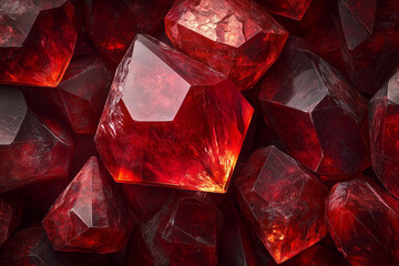 Ruby gemstone close up abstract background.