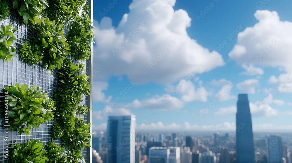 Aufkleber sustainable urban greenery aligning architecture with net zero goals and environmental innovation