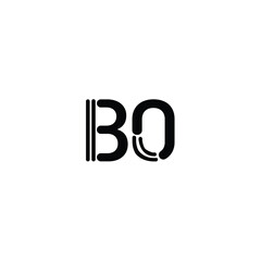 BO monogram logo design letter text name symbol monochrome logotype alphabet character simple logo