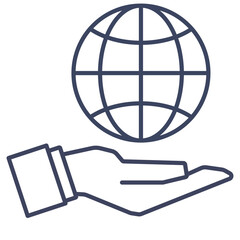 エコロジーをイメージした地球のアイコン