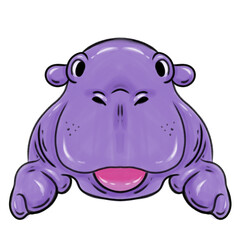 Hippopotamus in Thailand. Background wallpapers. 