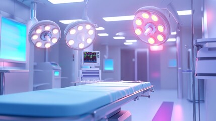 Sterile Operating Room with Surgical Lights