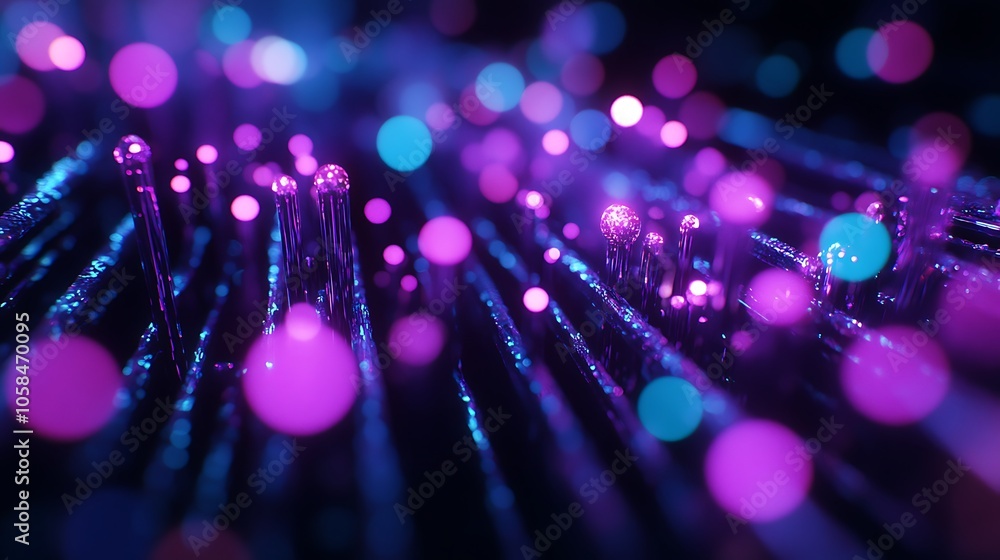 Poster abstract neon lights background light gradient background with room for typography