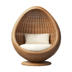 Egg Chair Front View, Full Length isolated PNG