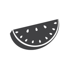 Watermelon icon in flat style. Fresh sweet and healthy fruit vector illustration on isolated background. Summer food sign business concept.