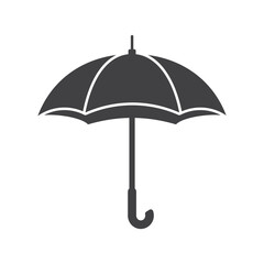Waterproof umbrella icon in flat style. Parasol vector illustration on isolated background. Rainy protection sign business concept. © Lysenko.A
