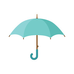 Waterproof umbrella icon in flat style. Parasol vector illustration on isolated background. Rainy protection sign business concept.