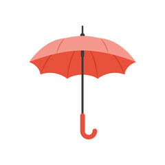 Waterproof umbrella icon in flat style. Parasol vector illustration on isolated background. Rainy protection sign business concept.