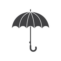 Waterproof umbrella icon in flat style. Parasol vector illustration on isolated background. Rainy protection sign business concept.