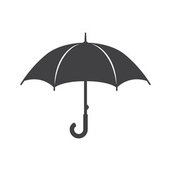 Waterproof umbrella icon in flat style. Parasol vector illustration on isolated background. Rainy protection sign business concept.