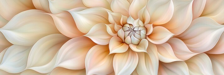 A soft, abstract flower design in pastel colors, emphasizing elegance and serenity.