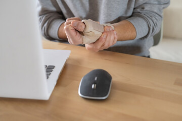 Wrist Pain From Typing In Home Office, Hand Injury Due To Repetitive Strain On Wrist, Remote Work...
