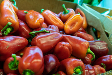 pepper ripe fresh market grocery food produce healthy natural organic nutrition fruit